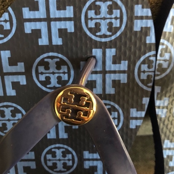 🆕 Tory Burch New Traveler Square Flip Flops - Picture 5 of 9